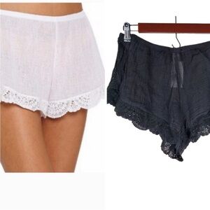 NEW Eberjey Black Frankie Sol Swim Cover-Up Shorts Size M / L